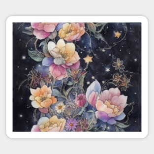 Magic Flowers Pattern Sticker